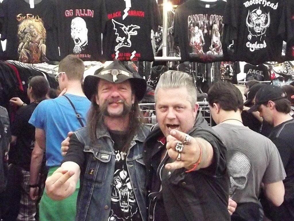 Babashop at Hellfest with Lemmy from Motorhead
